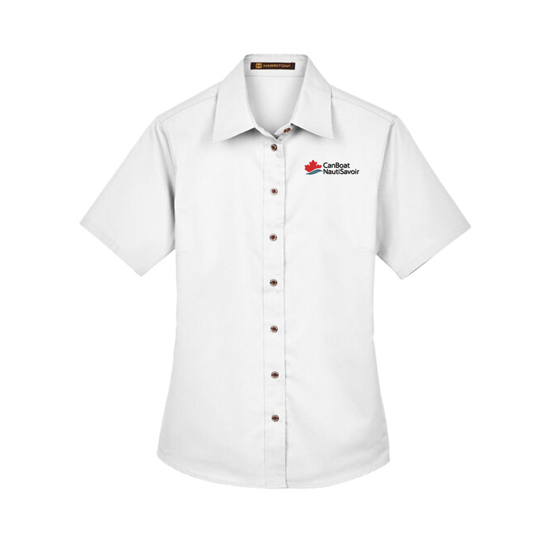 Short-Sleeve Twill Shirt with Stain-Release - Ladies