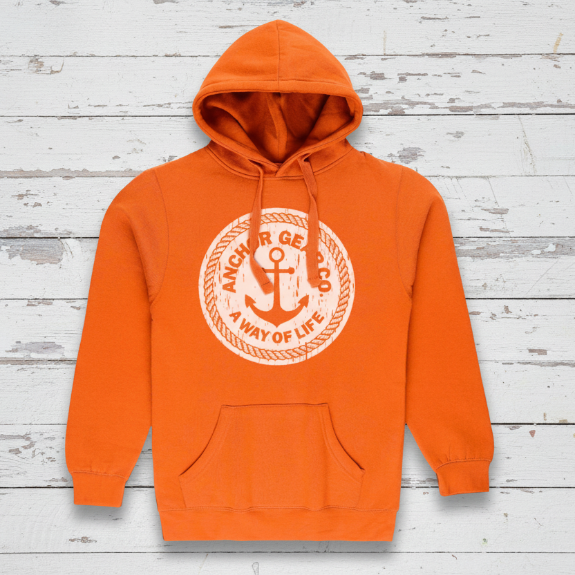 Weathered AGC Distressed Logo Hoodie - A Way of Life