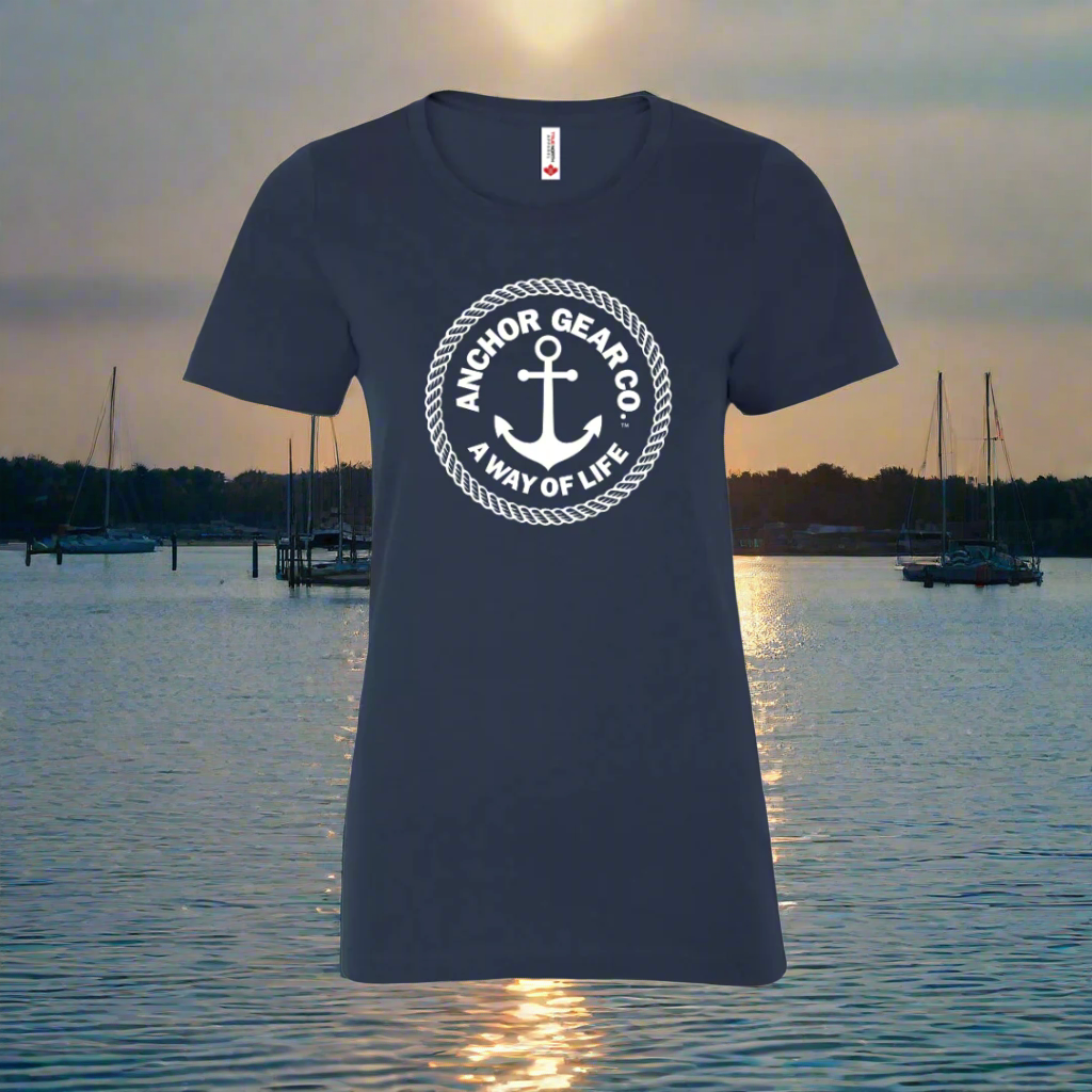 Woman's Classic Anchor Gear Co. ~ A Way of Life Tee