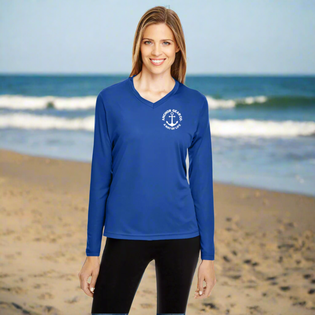 Embrace the Nautical Spirit with Our Ladies' Long Sleeve UV Shirt