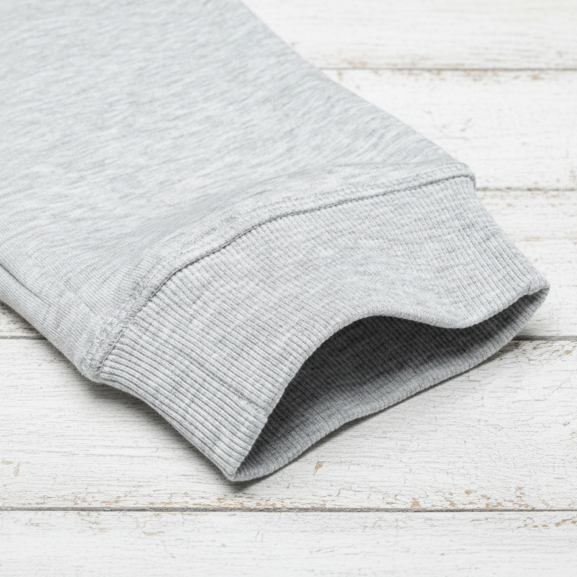 Close-up of a gray textured fabric on a white background